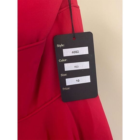 Lucci Liu NWT Cross Back Sleeveless Party/Cocktail Dress in Red Size 10 - Picture 5 of 5